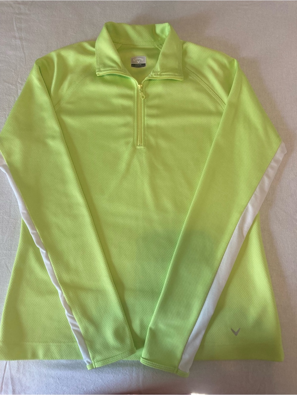Callaway Neon Yellow Women Half-Zip Performance Sweater